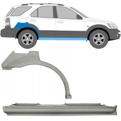 Kynnys ja takalokasuojan korjauspaneeli varten Kia Sorento 2002-2009 / Oikea / Sarja 11711