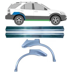 Kynnyspelti + takalokasuojan korjaussarja varten Kia Sorento 2002-2009 / Vasen+Oikea / Sarja 10696