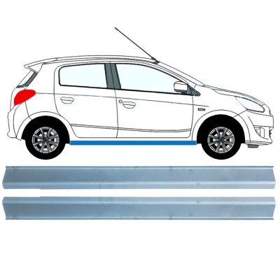 Kynnyspelti korjauspaneeli alempi osa varten Mitsubishi Space Star 2013-2024 / Vasen+Oikea / Sarja 16844