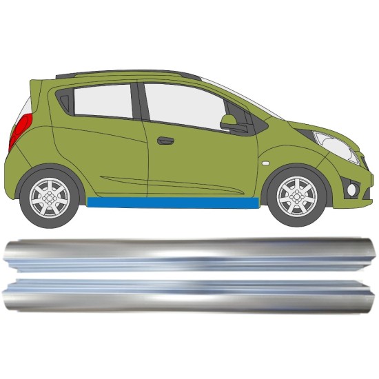 Kynnyspelti korjauspaneeli varten Chevrolet Spark 2010-2014 / Vasen+Oikea / Sarja 16056