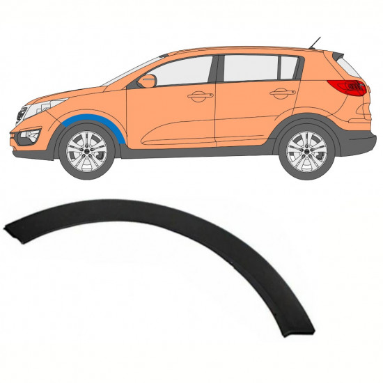 Lokasuojan muovikaaret varten Kia Sportage 2010-2015 / Vasen 7921