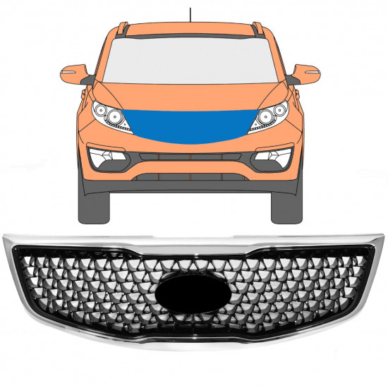Säleikkö varten Kia Sportage 2013-2015 7515