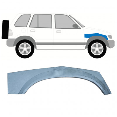 Etulokasuojan korjauspaneeli yläosa varten Kia Sportage 1994-2002 / Oikea 7918