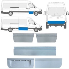 Ulkoinen oven korjauspaneeli varten Mercedes Sprinter 2006-2018 / Vasen+Oikea / Sarja 11317