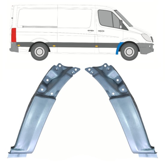 Etulokasuojan korjauspelti varten Mercedes Sprinter 2006-2018 / Vasen+Oikea / Sarja 17256