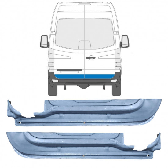 Korjauspellit takaoven varten Mercedes Sprinter 2006- / Vasen+Oikea / Sarja 9555