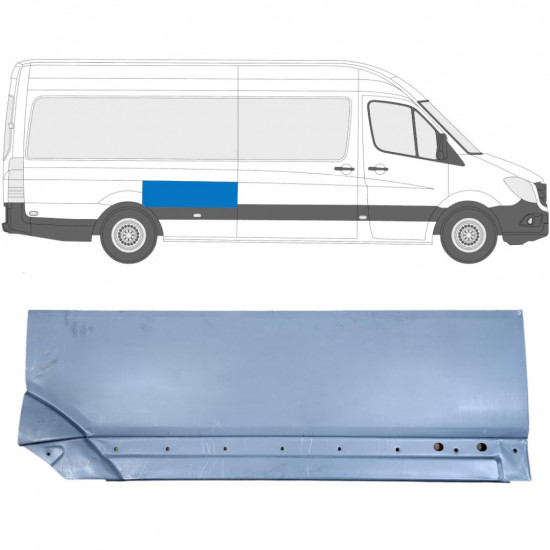 Takalokasuoja korjaussarja varten Mercedes Sprinter 2006- / Oikea 8551