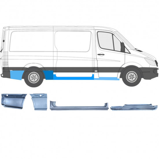 Korjauspaneeli aseta varten Mercedes Sprinter 2006-  / MWB / Oikea /  12424