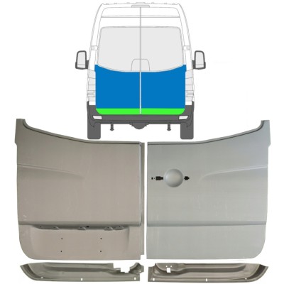 Korjauspellit takaoven varten Volkswagen Crafter 2005-2017 / Sarja 14487