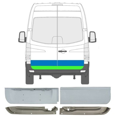 Korjauspellit takaoven varten Volkswagen Crafter 2005-2017 / Vasen+Oikea / Sarja 14386