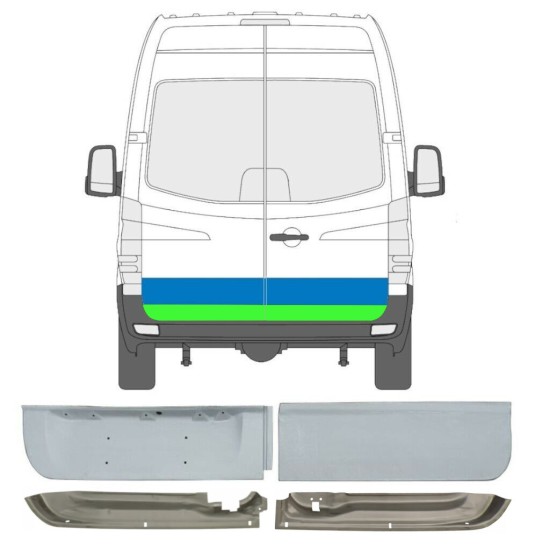 Korjauspellit takaoven varten Volkswagen Crafter 2005-2017 / Vasen+Oikea / Sarja 14386