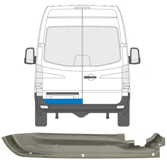 Korjauspellit takaoven varten Mercedes Sprinter 2006-2018 / Vasen 5680