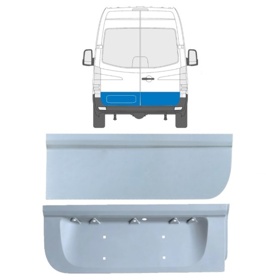 Takaoven ovipelti matala varten Volkswagen Crafter 2005-2017 / Vasen+Oikea 17171