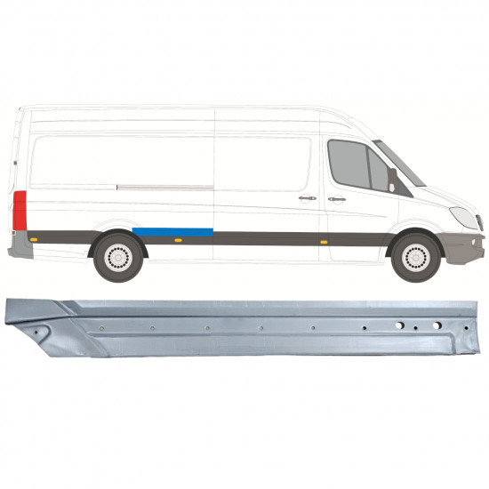 Takalokasuoja korjaussarja varten Mercedes Sprinter 2006- / Oikea 12054