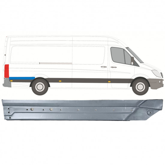 Takalokasuoja korjaussarja varten Mercedes Sprinter 2006- / Oikea 12053