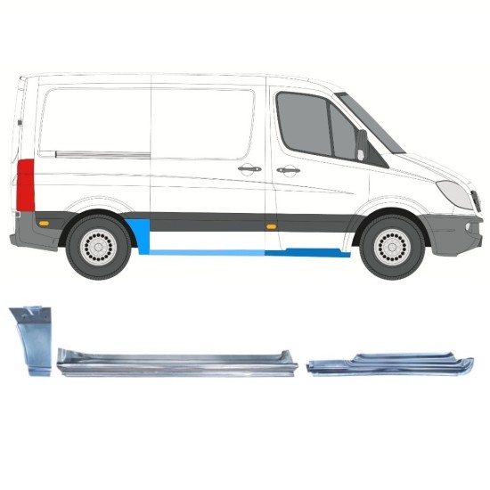 Korjauspaneeli aseta varten Mercedes Sprinter 2006-2013 / Oikea / 15602