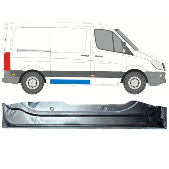 Kynnysprofiili/lattiaelementti sivuoven kohdalle varten Mercedes Sprinter 2006-2013 / Oikea 15871