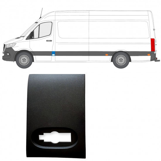 Etupilarin koristelista varten Mercedes Sprinter 2018- / Vasen 12929