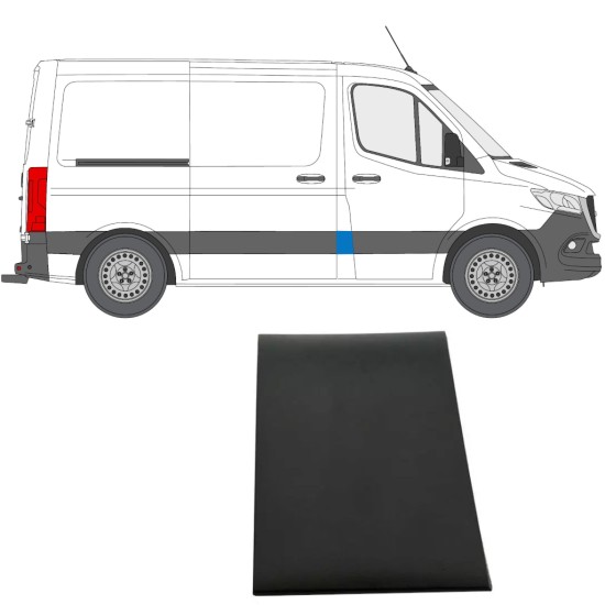 Etupilarin koristelista varten Mercedes Sprinter 2018- / Oikea 14885