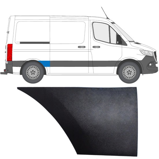 Takalokasuojan sivulista varten Mercedes Sprinter 2018- / Oikea 14887