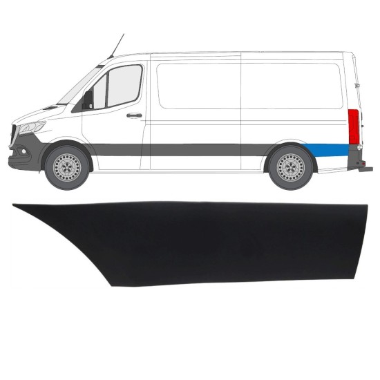 Takalokasuojan koristelista varten Mercedes Sprinter 2018- / Vasen 16643