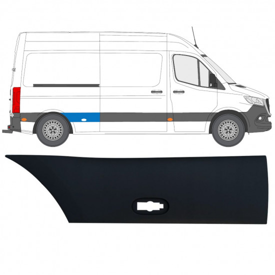 Takalokasuojan sivulista varten Mercedes Sprinter 2018- / Oikea 12940