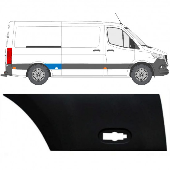 Takalokasuojan sivulista varten Mercedes Sprinter 2018- / Oikea 12936