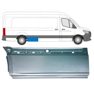 Takalokasuojan korjauspaneeli alaosa varten Mercedes Sprinter 2018- / Oikea 14551