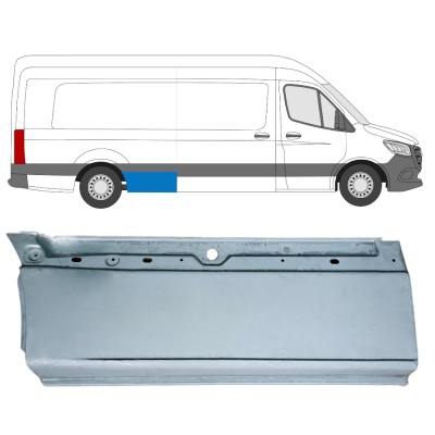 Takalokasuojan korjauspaneeli alaosa varten Mercedes Sprinter 2018- / Oikea 16063