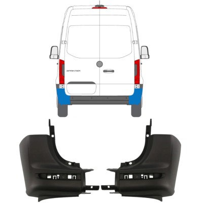 Takapuskurin kulma varten Mercedes Sprinter 2018- / Vasen+Oikea / Sarja 14945