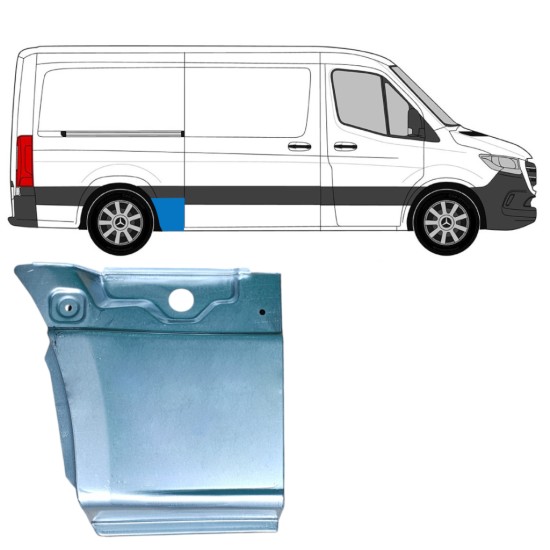 Takalokasuoja korjaussarja varten Mercedes Sprinter 2018- / Oikea 17276