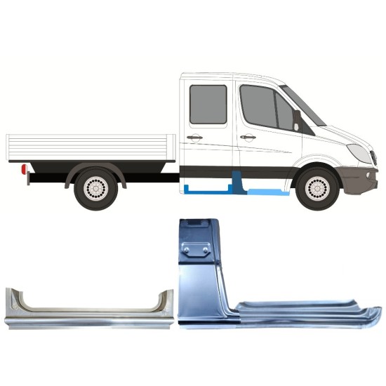 Korjauspaneeli aseta varten Mercedes Sprinter 2006-2018 / Oikea / 15087 Korjauspaneeli aseta varten Mercedes Sprinter 2006-2018 / Oikea / 15087