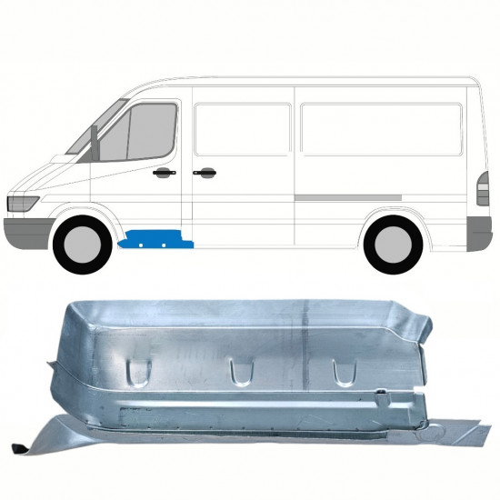 Etuporras ja kynnyksen korjauspaneeli varten Mercedes Sprinter 1995-2006 / Vasen 8557