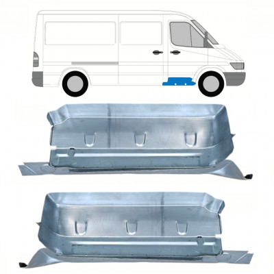 Etuporras ja kynnyksen korjauspaneeli varten Mercedes Sprinter 1995-2006 / Vasen+Oikea / Sarja 10243