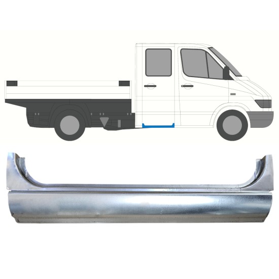 Takaoven kynnyksen korjauspaneeli varten Mercedes Sprinter 1995-2006 / Vasen = Oikea (symmetrinen) 16385