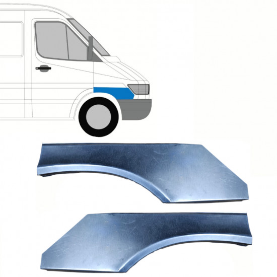 Etulokasuojan korjauspelti varten Mercedes Sprinter 1995-2000 / Vasen+Oikea / Sarja 10151