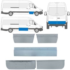 Ulkoinen oven korjauspaneeli varten Mercedes Sprinter 2006-2018 / Vasen+Oikea / Sarja 11317