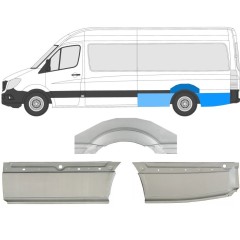 Takalokasuoja korjaussarja varten Mercedes Sprinter 2006-2018 / Vasen / Sarja 8718