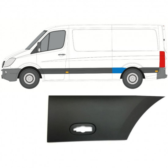 Takalokasuojan sivulista varten Mercedes Sprinter 2006- / Vasen 7993