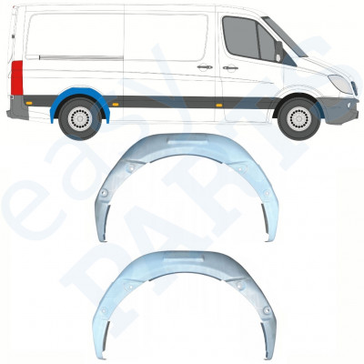 Takalokasuoja sisäkehä varten Mercedes Sprinter 2006- / Vasen+Oikea / Sarja 10114