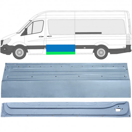 Sisäinen ja ulkoinen Liukuoven korjauspaneeli varten Mercedes Sprinter 2006- / Vasen /  11962