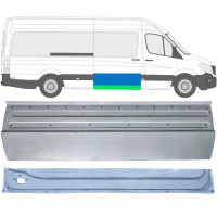Sisäinen ja ulkoinen Liukuoven korjauspaneeli varten Mercedes Sprinter 2006- / Oikea / Sarja 11961