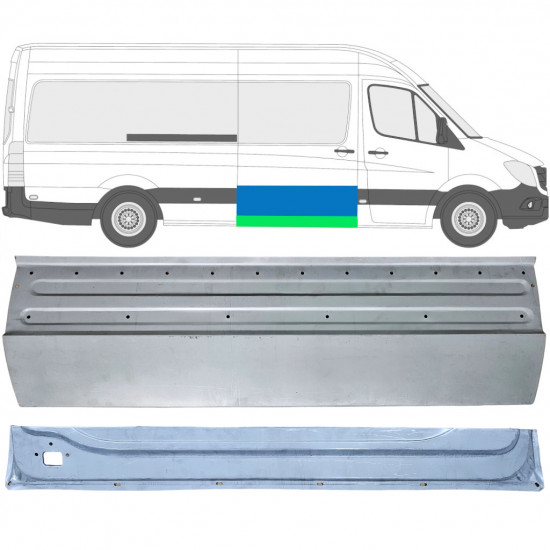 Sisäinen ja ulkoinen Liukuoven korjauspaneeli varten Mercedes Sprinter 2006- / Oikea / Sarja 11961