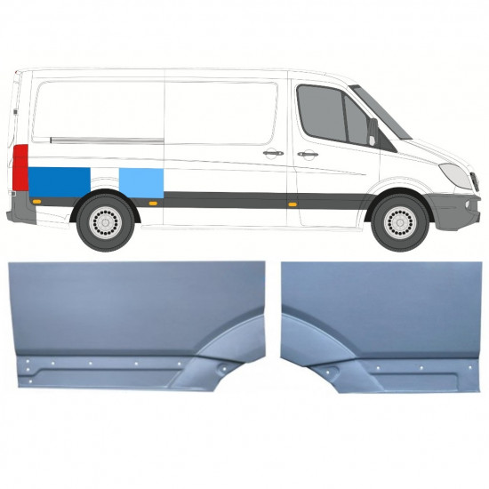 Takalokasuoja korjaussarja varten Mercedes Sprinter 2006- / Oikea / Sarja 11275