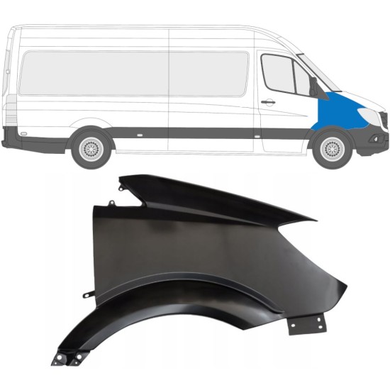 Etulokasuoja varten Mercedes Sprinter 2013-2018 / Oikea 14946