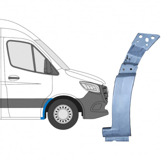 Etukaari korjauspaneeli varten Mercedes Sprinter 2018- / Oikea 11988