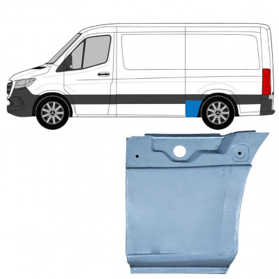 Takalokasuoja korjaussarja varten Mercedes Sprinter 2018- / SWB / MWB / Vakiomitta / Vasen 8190