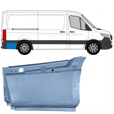 Etukaari korjauspaneeli varten Mercedes Sprinter 2018- / SWB / MWB / Vakiomitta / Oikea 8187