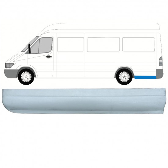 Takalokasuojan korjauspaneeli alaosa varten Mercedes Sprinter 1995- / LWB / Vasen 8141