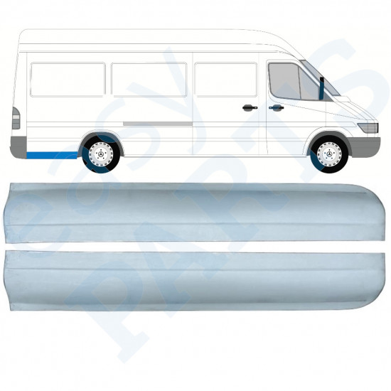 Takalokasuoja korjaussarja varten Mercedes Sprinter 1995- / LWB / Vasen+Oikea / Sarja 9865